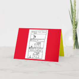 Tarjeta Festiva Funny Flat Pack Christmas Present Personalizado