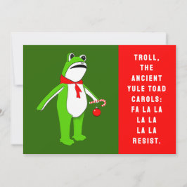 Tarjeta Festiva Funny Frog 2025 Christmas Holiday Cards