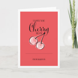 Tarjeta Festiva Funny Fruit Pun Cherry Valentcard Card