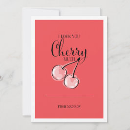 Tarjeta Festiva Funny Fruit Pun Cherry Valentcard Card