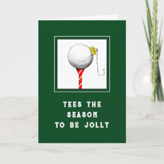 Tarjeta Festiva Funny Golf Christmas