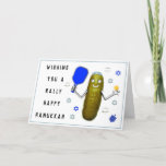 Tarjeta Festiva Funny Hanukkah Cards<br><div class="desc">Tarjetas de saludo de pickleball Hanukkah. Edita texto a personalizar para amigos de familia y de pelotas.</div>