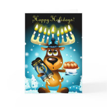 Funny Hanukkah Reindeer Felices Fiestas