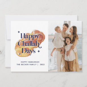 Tarjeta Festiva Funny Happy Challah Days Hanukkah Personalizado Ph