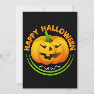 Tarjeta Festiva Funny Happy Halloween Scary Scary Pumpkin Hallowee