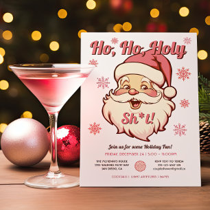 Tarjeta Festiva Funny Ho Ho Retro Santa Navidades Fiesta