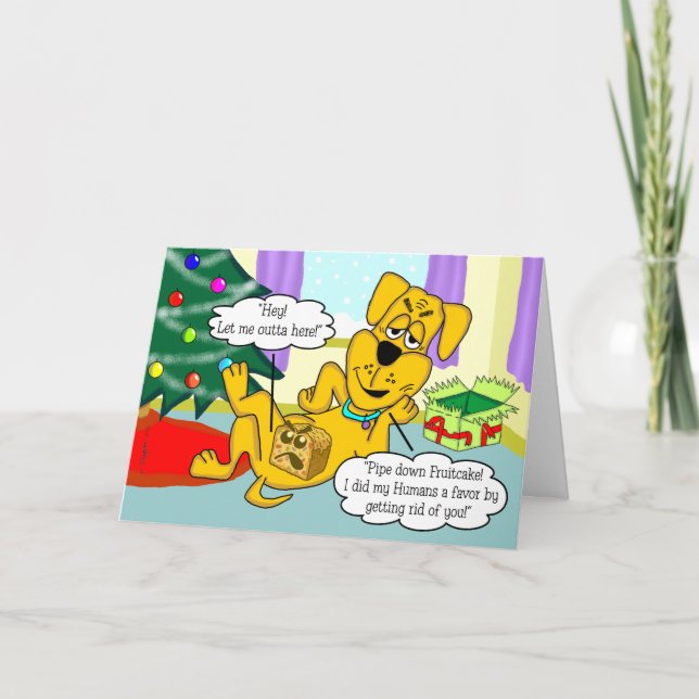 Tarjeta Festiva Funny Holiday: Fruitcake Card (Anverso)