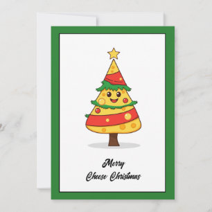 Tarjeta Festiva Funny Humor Personalizado Cheese Merry Christmas