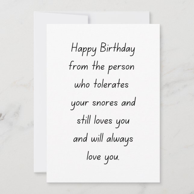Tarjeta Festiva Funny Husband Birthday Card (Anverso)