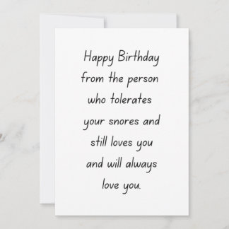 Tarjeta Festiva Funny Husband Birthday Card