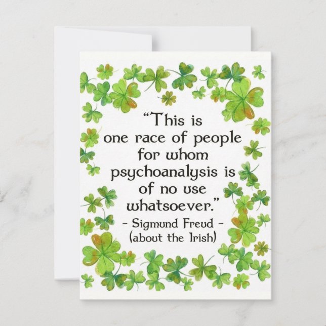 Tarjeta Festiva Funny Irish Quote St Patricks Card (Anverso)