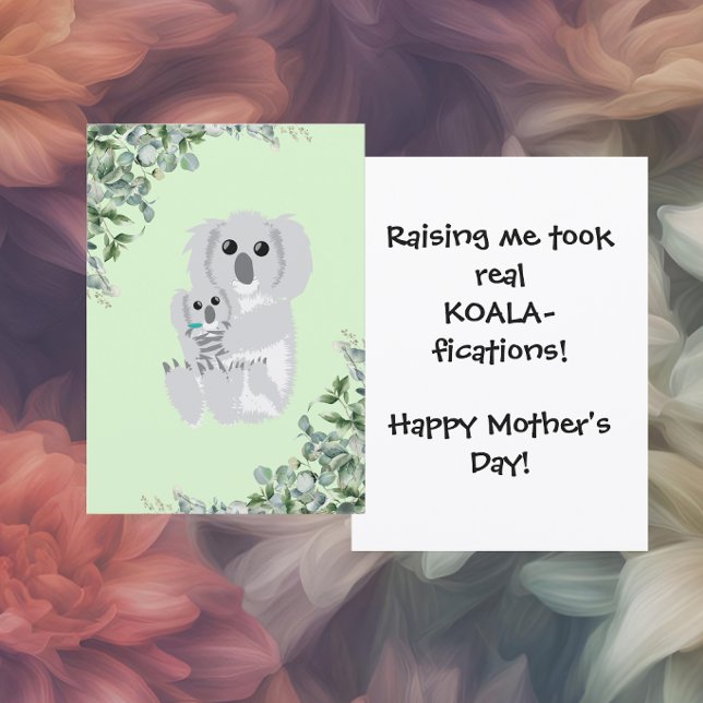 Tarjeta Festiva Funny Koala Mother’s Day (Subido por el creador)