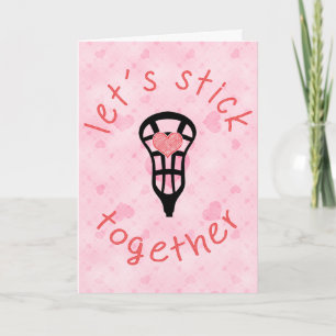Tarjeta Festiva Funny Lacrosse El día de San Valentín Card