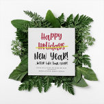 Tarjeta Festiva Funny Late Happy New Year Photo Holiday Card<br><div class="desc">Funny Late Happy New Year Photo Holiday Card **PLEASE READ BEFORE ORDERING** 1. If you make changes and the design is cropped or doesn't look right on the screen please use the Live Design Service to help you fix it. 2. Your order goes directly to the printers. What you see...</div>