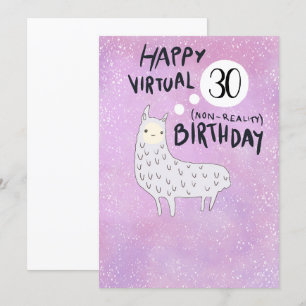 Tarjeta Festiva Funny Llama Feliz Cumpleaños Virtual