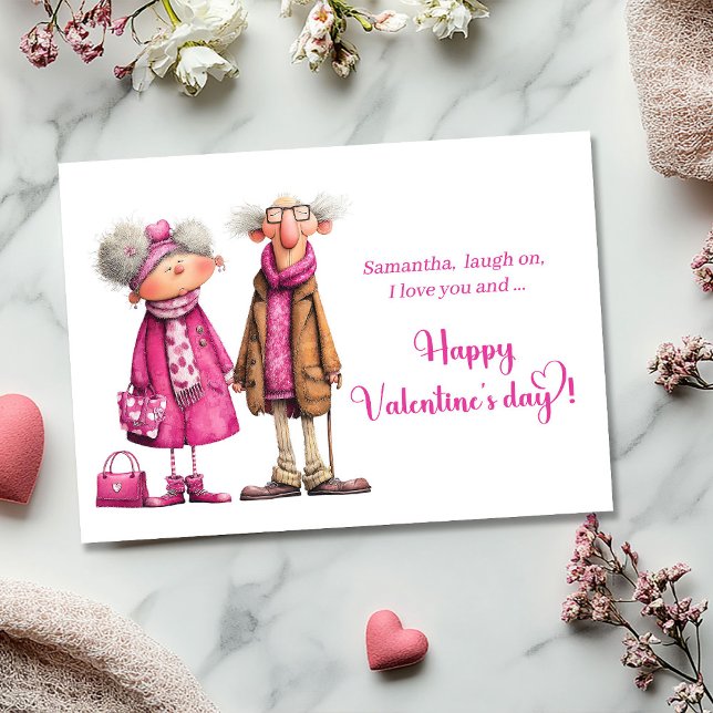 Tarjeta Festiva Funny Love Couple Valentine Card Playful Humor (Funny Love Couple Valentine Card Playful Humor)
