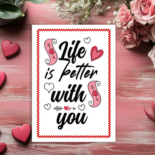 Tarjeta Festiva Funny Love Quote Valentine Card for Him Sketch Sty (Funny Love Quote Valentine Card for Him Sketch Style)