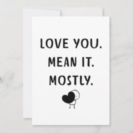 Tarjeta Festiva Funny Minimalist Love Quote Design