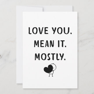 Tarjeta Festiva Funny Minimalist Love Quote Design