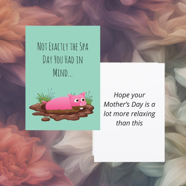 Tarjeta Festiva Funny Mother's Day Pig  (Subido por el creador)