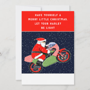 Tarjeta Festiva Funny Motorcycle Navidades