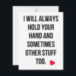 Tarjeta Festiva Funny Naughty Dirty El día de San Valentín card<br><div class="desc">Divertidas, traviesas y sucias ideas día de San Valentín para él y ella. Esta tarjeta de San Valentín con mensaje o citas puede ser un regalo perfecto para él, para ella, para los hombres, para las mujeres, para la esposa, para el esposo, para los niños, para los chicas, para el...</div>