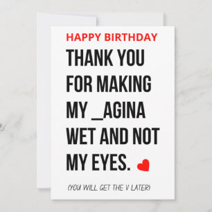 Tarjeta Festiva Funny Naughty Dirty Happy Birday Card para él