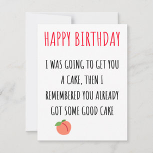 Tarjeta Festiva Funny Naughty Dirty Happy Birthday Card