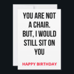 Tarjeta Festiva Funny Naughty Dirty Happy Birthday Card<br><div class="desc">Si buscas regalos para tu cumpleaños, estas divertidas y sucias ideas de regalo de cumpleaños feliz para él y ella seguramente te interesarán. Esta feliz tarjeta de cumpleaños y tazas de café con mensajes divertidos e hilarantes, citas y deseos pueden ser un regalo de cumpleaños perfecto para él, para el...</div>