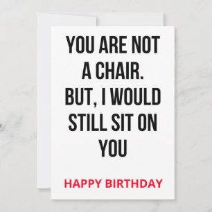 Tarjeta Festiva Funny Naughty Dirty Happy Birthday Card