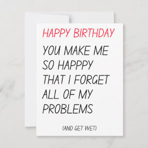 Tarjeta Festiva Funny Naughty Dirty Happy Birthday Card