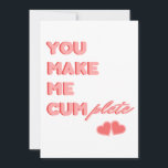 Tarjeta Festiva Funny Naughty El día de San Valentín card<br><div class="desc">Divertidas, traviesas y sucias ideas día de San Valentín para él y ella. Esta tarjeta de San Valentín con mensaje o citas puede ser un regalo perfecto para él, para ella, para los hombres, para las mujeres, para la esposa, para el esposo, para los niños, para los chicas, para el...</div>