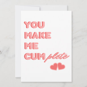 Tarjeta Festiva Funny Naughty El día de San Valentín card