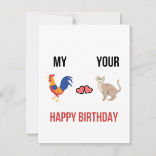 Tarjeta Festiva Funny Naughty Happy Birthday Card