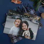 Tarjeta Festiva Funny Naughty, Navidades De Fotos De La Lista Niza<br><div class="desc">Una graciosa tarjeta de Navidades fotográficos con una simple tipografía la lista agradable está tan superada. un saludo tonto y travieso en el frente. La parte trasera es un retrovisor de trenzado de patrón. Haga clic en el botón de edición para personalizar de este diseño.</div>