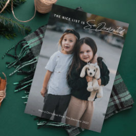 Tarjeta Festiva Funny Naughty, Navidades De Fotos De La Lista Niza