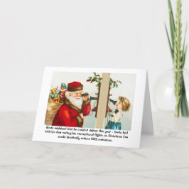Tarjeta Festiva Funny Navidades amigables con los animales de la é