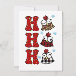 Tarjeta Festiva Funny Navidades Chicken Ho Ho Ho Ho Ho Card