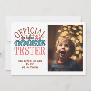 Tarjeta Festiva Funny Navidades Cookie Tester