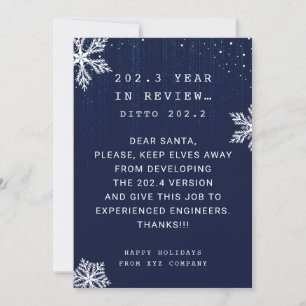 Tarjeta Festiva Funny Navidades en Review Programmer Company