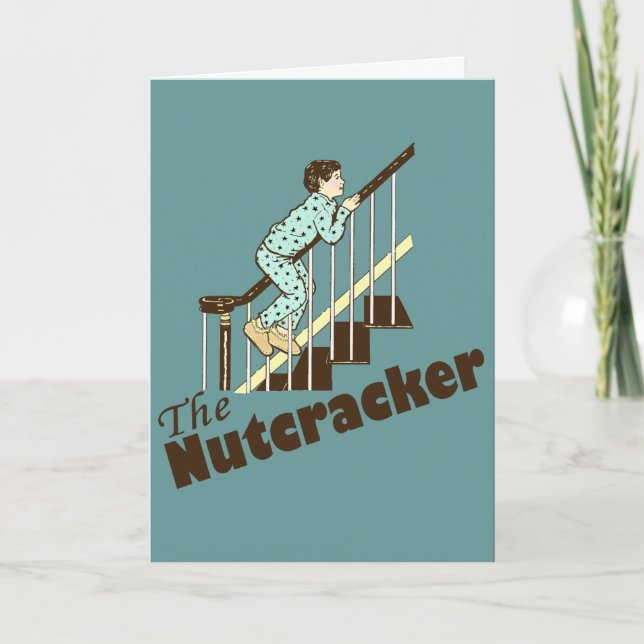 Tarjeta Festiva Funny Navidades Nutcracker (Anverso)