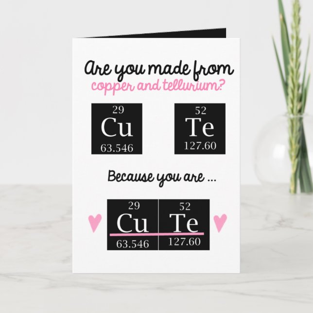 Tarjeta Festiva Funny Nerdy Valentines Card (Anverso)