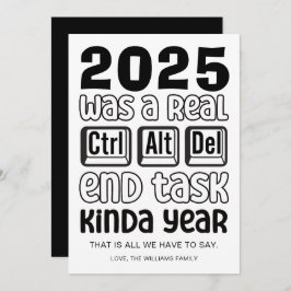 Tarjeta Festiva Funny New Years Holiday Card