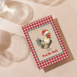 Tarjeta Festiva Funny Peck los Navidades de la casa de campo galar