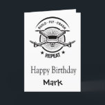 Tarjeta Festiva Funny Personalized Drone Pilots Birthday Card<br><div class="desc">Perfect for any drone pilot or enthusiast who is familiar with the typical drone lifecycle of Build - Fly - Crash - Repeat.</div>