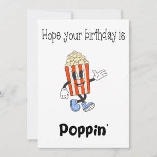 Tarjeta Festiva Funny Popcorn Pun Birday Card