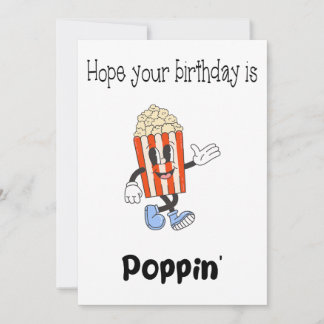 Tarjeta Festiva Funny Popcorn Pun Birday Card