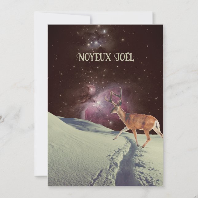 Tarjeta Festiva Funny Quebec Navidades franceses canadienses (Anverso)