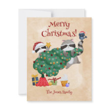 Funny Raccoon Navidades