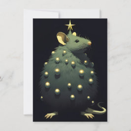 Tarjeta Festiva Funny Rat Christmas Cards